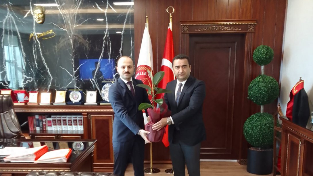 İlçe Milli Eğitim Müdürü Mustafa SAKARYA Cumhuriyet  Başsavcısı Sn. Muammer ÇOBAN' ı Ziyaret Etti.