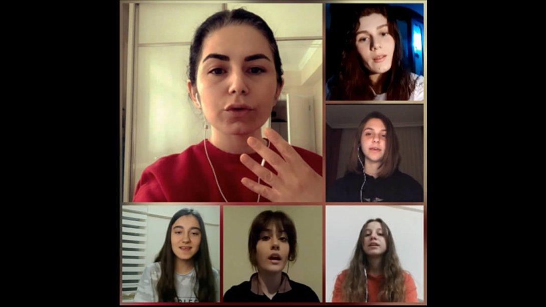 15 Temmuz Şehitler Anadolu Lisesinden 'Evde Kal' Şarkısı