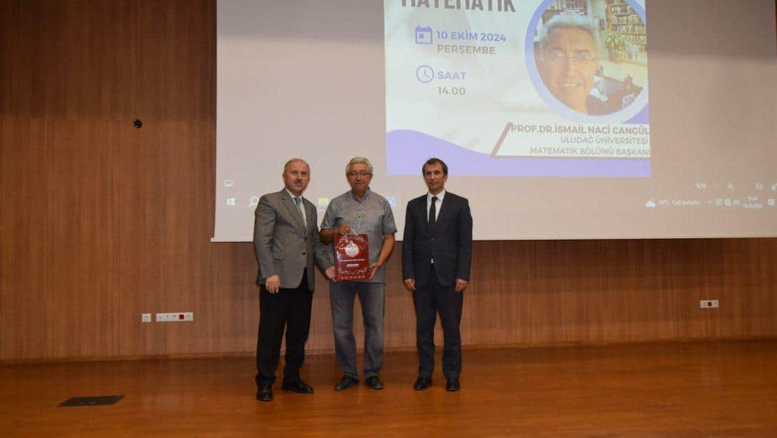 Uludağ Üniversitesi Matematik Bölümü Başkanı Prof Dr. İsmail Naci Cangül Orhangazi Belediyesi Kültür Merkezinde 15 Temmuz Şehitler Anadolu Lisesi ve Orhangazi Ortaokulu öğrencileri ile bir araya geldi.